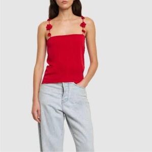 Musier Paris Red Camisole Top